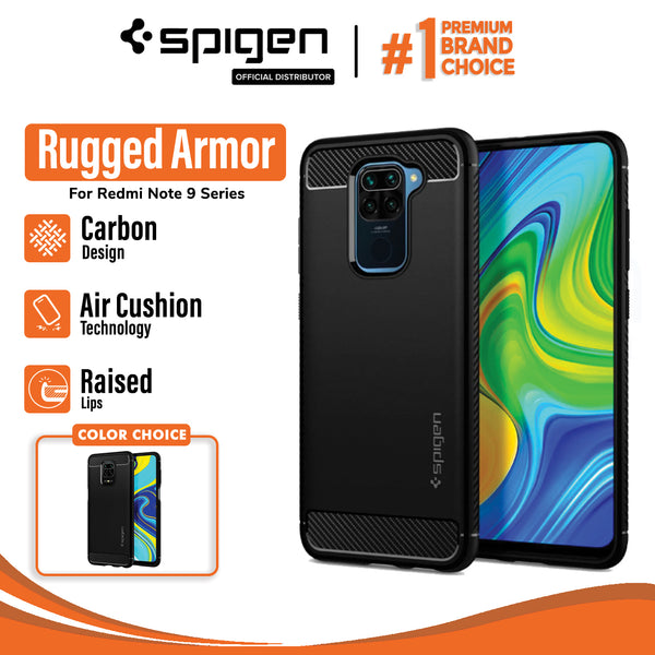 Case Redmi Note 9 / Pro / Max Spigen Rugged Armor Carbon Fiber Casing