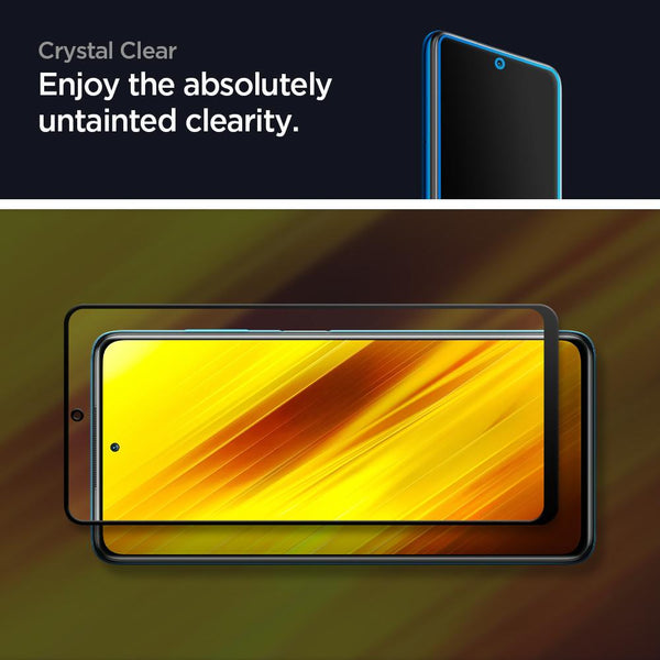 Tempered Glass Xiaomi Poco X3 PRO / X3 NFC Spigen Glas tR Full Cover HD Clear