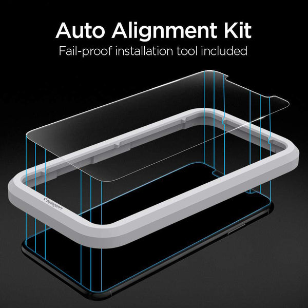 Tempered Glass iPhone 11 Pro Max / 11 Pro / 11 / XS Max XS X XR Spigen AlignMaster Glas tR with Tray