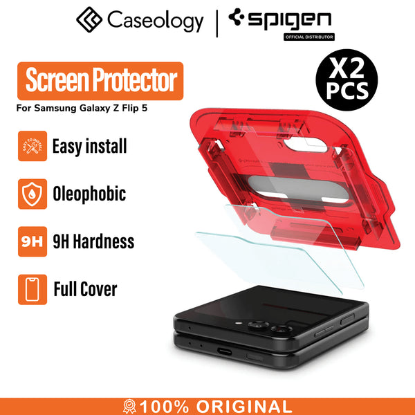 Tempered Glass Samsung Z Flip 5 Caseology Snap Fit 9H Clear