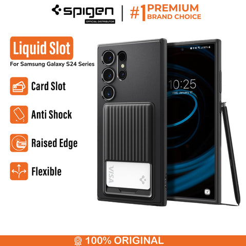 Case Samsung Galaxy S24 Ultra Spigen Liquid Slot Card Holder Softcase