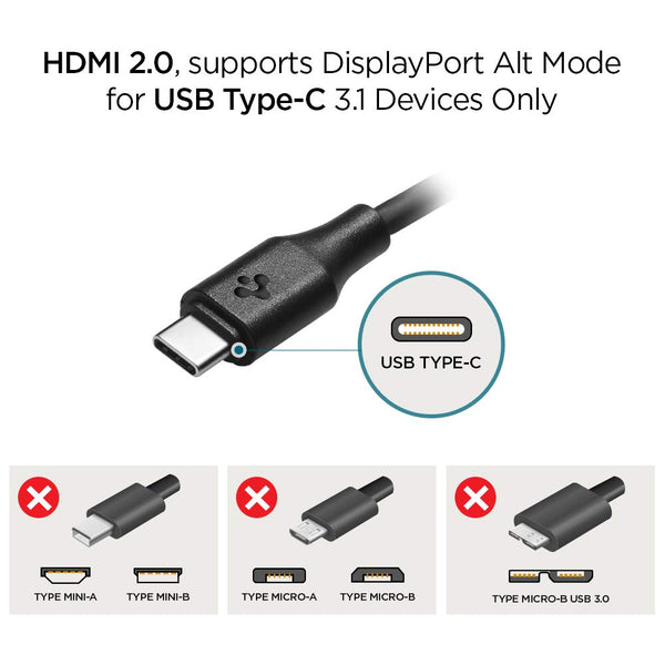 Cable HDMI to USB Type C 3.1 Spigen Essential C21CH 4K 60Hz Kabel