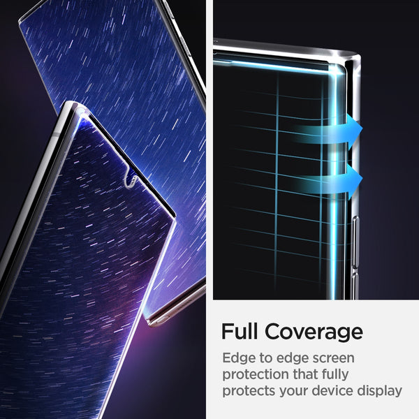 Tempered Glass UV Samsung Galaxy S22 Ultra Plus Spigen Platinum Tray