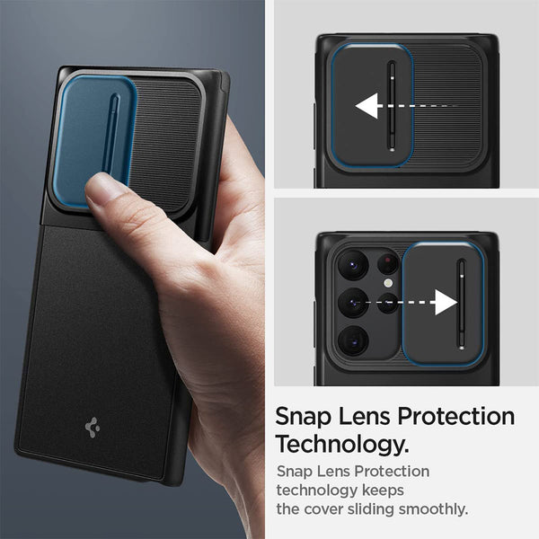 Case Samsung Galaxy S22 Ultra Plus 5G Spigen Optik Armor Camera Casing