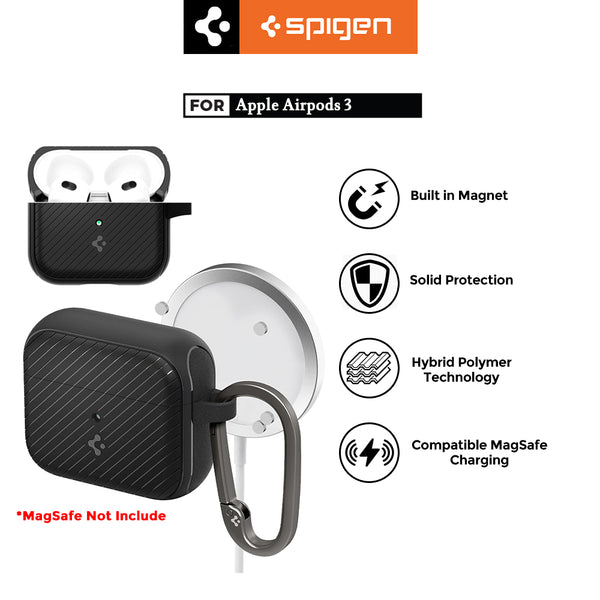 Case Airpods 3rd Spigen Mag Armor Hybrid Slim Magnet MagSafe Casing