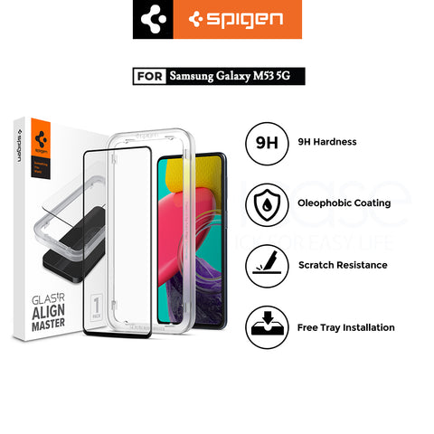 Tempered Glass Samsung Galaxy M53 5G Spigen Alignmaster Full Cover