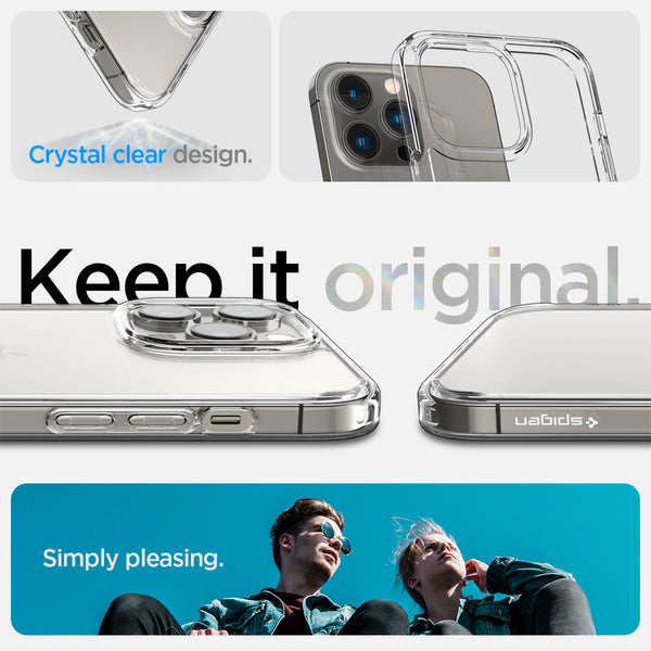 Case iPhone 14 Pro Max Plus Spigen Crystal Hybrid Slim Clear Casing