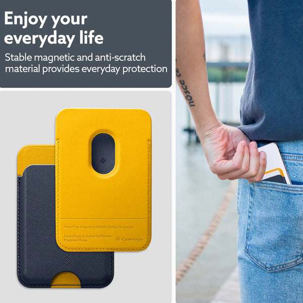 Card Holder Magnet Caseology By Spigen Nano Pop Magsafe Dompet Kartu PU Leather
