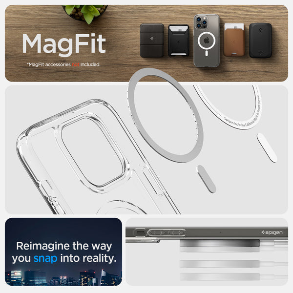 Case iPhone 14 Pro Max Plus Spigen Crystal Hybrid MagSafe Clear Casing