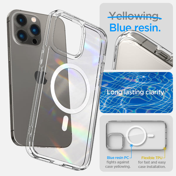 Case iPhone 14 Pro Max Plus Spigen Crystal Hybrid MagSafe Clear Casing