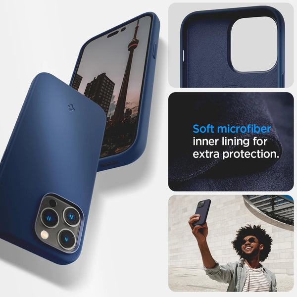 Case iPhone 14 Pro Max Plus Spigen Silicone Fit MagSafe Matte Casing
