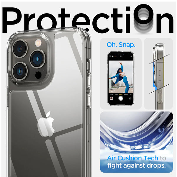 Case iPhone 14 Pro Max Plus Spigen Quartz Hybrid Clear Glass 9H Casing