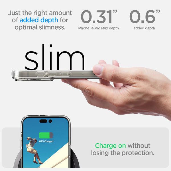 Case iPhone 14 Pro Max Plus Spigen Quartz Hybrid Clear Glass 9H Casing