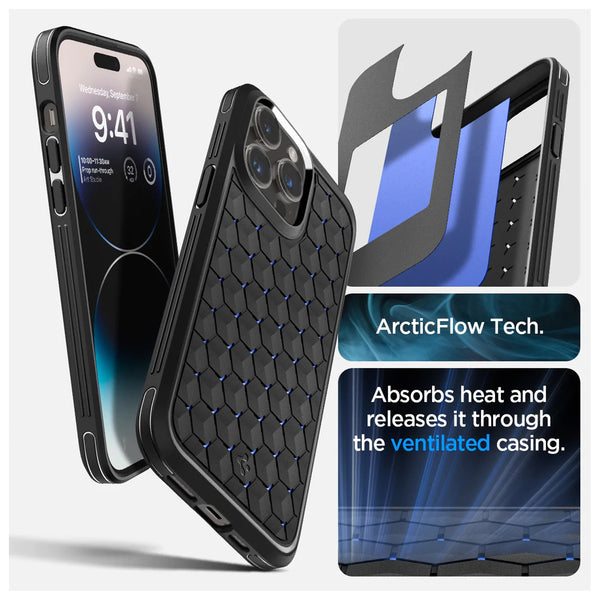 Case iPhone 14 Pro Max Plus Spigen Cryo Armor Cooling Gaming Casing