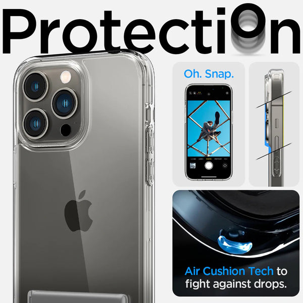 Case iPhone 14 Pro Max Plus Spigen Ultra Hybrid S Clear Stand Casing