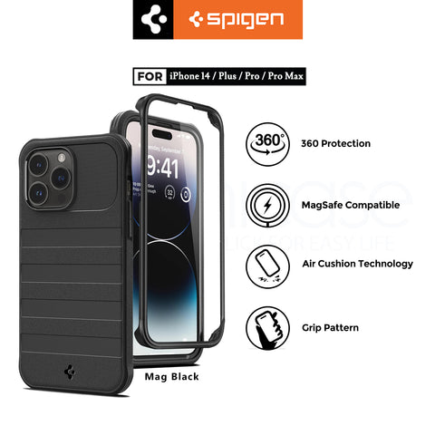 Case iPhone 14 Pro Max Plus Spigen Geo Armor MagSafe 360 Full Cover