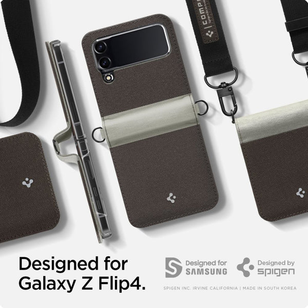 Case Samsung Galaxy Z Flip 4 Spigen Compoty Hybrid Slim Strap Casing