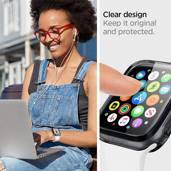 Case Apple Watch SE 2 6/5/4 44/40mm Spigen Ultra Hybrid Clear Casing