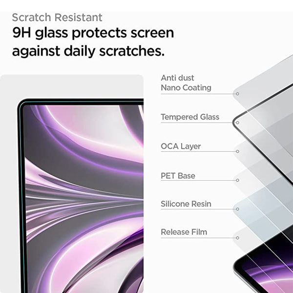 Tempered Glass MacBook Air 13.6 2022 Spigen Glas.tR SLIM FC Clear 9H