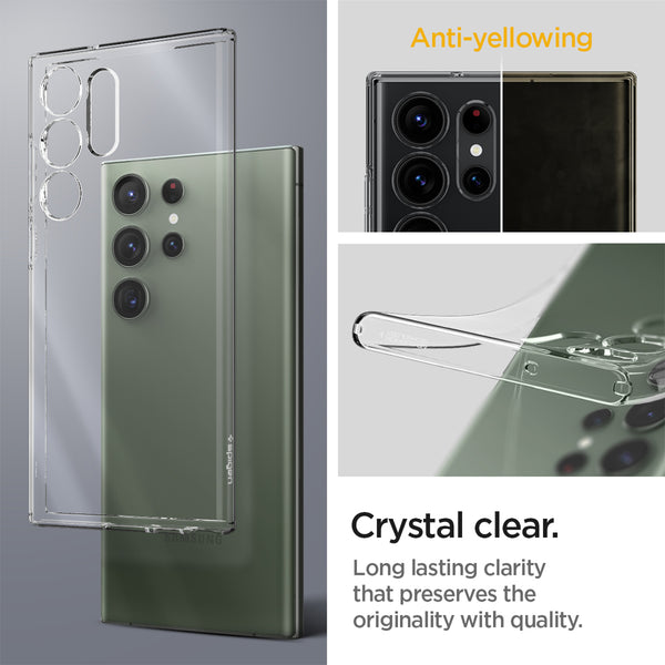 Case Samsung Galaxy S23 Ultra Plus Spigen Crystal Flex Clear Casing