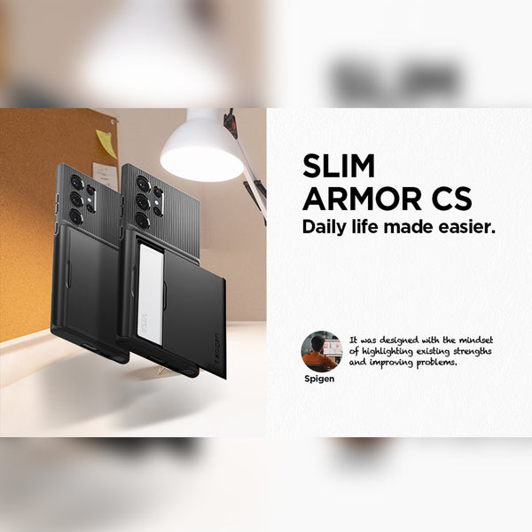 Case Samsung Galaxy S23 Ultra Plus Spigen Slim Armor CS Card Casing