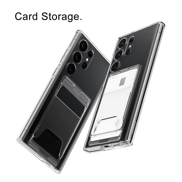 Case Samsung Galaxy S23 Ultra Plus Spigen Crystal Slot Card Holder TPU