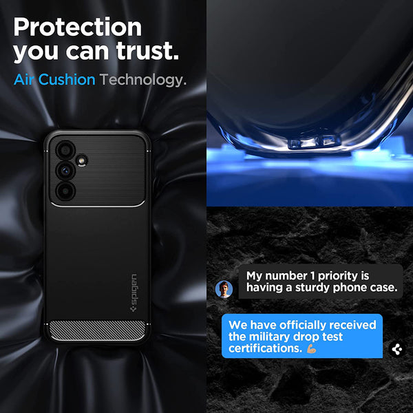 Case Samsung Galaxy A54 Spigen Rugged Armor Carbon TPU Cover Casing