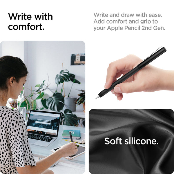 Case Spigen DA201 Apple Pencil Gen 2 Stylus Pen Silicone Soft Casing