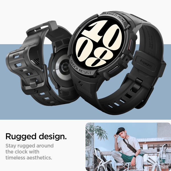 Case Strap Samsung Galaxy Watch 6 44/40mm Spigen Rugged Armor Pro Soft