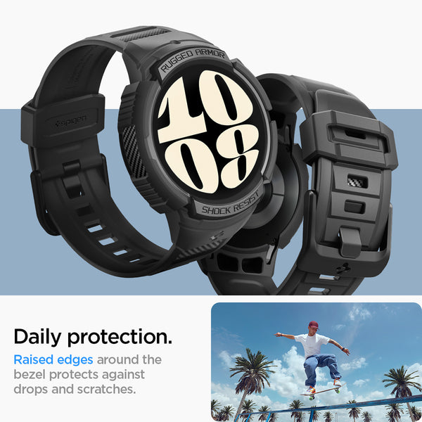 Case Strap Samsung Galaxy Watch 6 44/40mm Spigen Rugged Armor Pro Soft